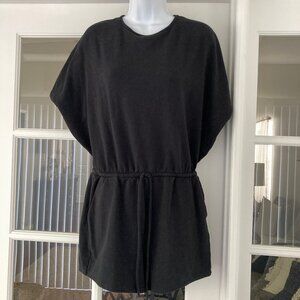 Gianni Bini Black Short Sleeve Soft Romper Medium